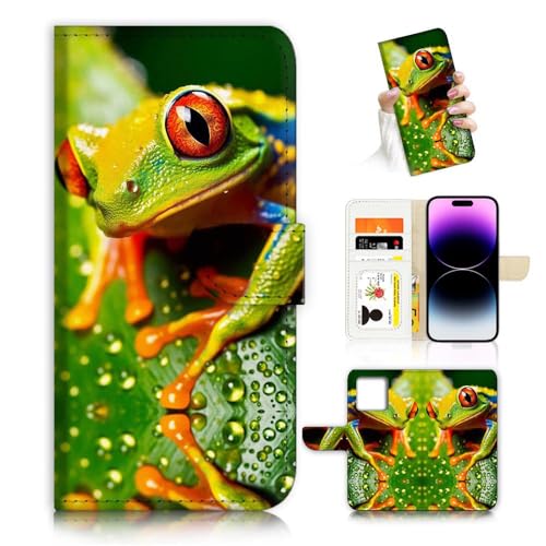 A26834 Schutzhülle für iPhone 16 Pro, Motiv: grüner Frosch von Ajourtek