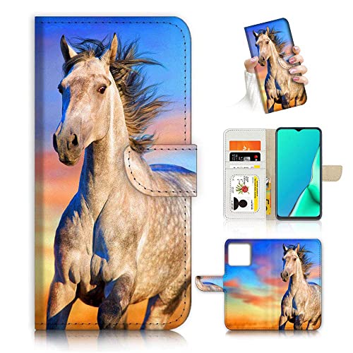 Ajourtek Für iPhone 15 Pro, entworfen Flip Wallet Handyhülle Phone Case Cover, A24615 White Horse 24615 i15pro von Ajourtek