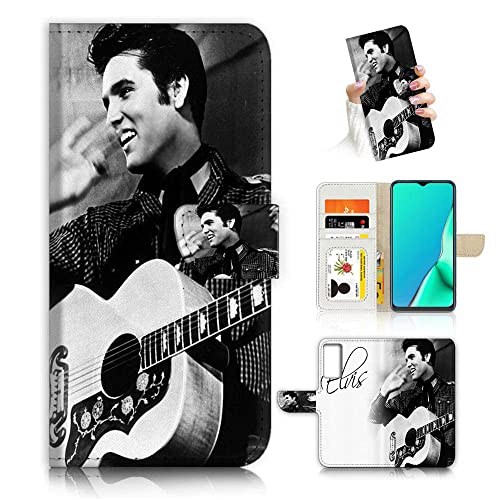 Für Samsung A53, für Samsung Galaxy A53 5G, Designed Flip Wallet Phone Case Cover, A24579 Elvis Presley von Ajourtek