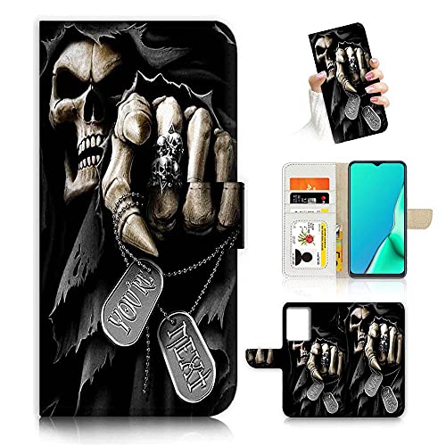 Für Samsung S20 Ultra, für Samsung Galaxy S20 Ultra 5G, Design Flip Wallet Handyhülle A24321 Horror Gothic Skull 24321 von Ajourtek