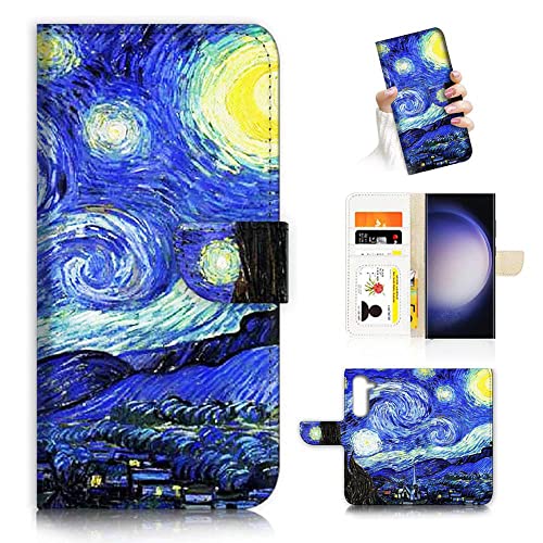 Für Samsung S23, für Samsung Galaxy S23, Designed Flip Wallet Handyhülle Phone Case Cover, A0066 Van Gogh Sternennacht 0066 Für Samsung S23, für Samsung Galaxy S23, Designed Flip Wallet Handyhülle Phone Case Cover, A0066 Van Gogh Sternennacht 0066 von Ajourtek