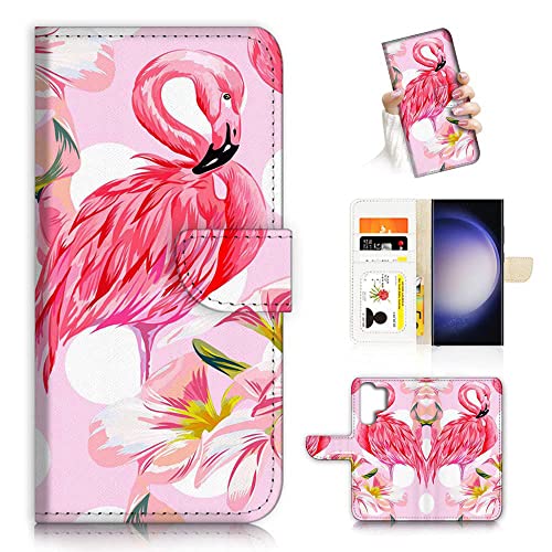 Für Samsung S23 Ultra, für Samsung Galaxy S23 Ultra, entworfen Flip Wallet Handyhülle Cover, A21812 Flamingo von Ajourtek