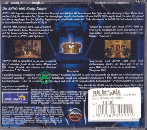 Anno Königsedition. CD-ROM. Erschaffung einer neuen Welt. Anno Königsedition. CD-ROM. Erschaffung einer neuen Welt. von Ak tronic