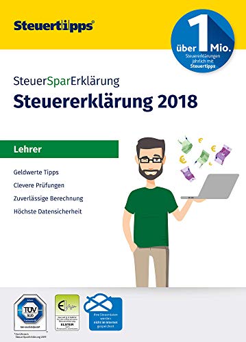 Akademische Arbeitsgemeinschaft SteuerSparErklärung für Lehrer 2019, Schritt-für-Schritt Steuersoftware für die Steuererklärung 2018, Aktivierungscode per Mail für Windows 10, 8, 7 von Akademische Arbeitsgemeinschaft