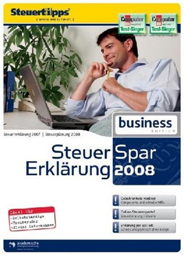 Steuer-Spar-Erklärung 2008 Business Edition von Akademische Arbeitsgemeinschaft