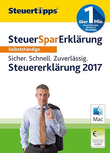 SteuerSparErklärung 2018 für Selbstständige - Mac-Version (für Steuerjahr 2017) [Download] von Akademische Arbeitsgemeinschaft