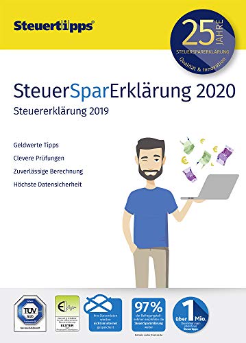 SteuerSparErklärung 2020, Schritt-für-Schritt Steuersoftware für die Steuererklärung 2019, Aktivierungscode per Mail für Windows 10, 8 von Akademische Arbeitsgemeinschaft