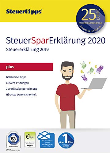 SteuerSparErklärung Plus 2020, Schritt-für-Schritt Steuersoftware für die Steuererklärung 2019, Aktivierungscode per Mail für Windows 10, 8 von Akademische Arbeitsgemeinschaft