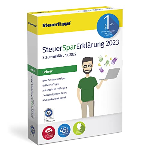 SteuerSparErklärung für Lehrer 2023, Schritt-für-Schritt Steuersoftware für die Steuererklärung 2022, PC Aktivierungscode per Mail für Windows 8, 10 und 11 von Akademische Arbeitsgemeinschaft