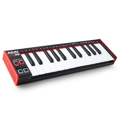 AKAI Professional LPK25 - USB MIDI Keyboard Controller mit 25 responsiven Synth-Tasten für Mac und PC, Arpeggiator und Musikproduktionssoftware von Akai Professional