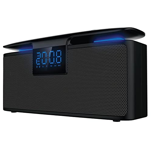 AKAI Radiowecker Lautsprecher FM Radio Wecker Bluetooth Box Tragbar, Dual Alarm, 12/24h, Snooze-Taste, Blaue LED Beleuchtung, Bluetooth Speaker Box für Indoor & Outdoor AKAI Radiowecker Lautsprecher FM Radio Wecker Bluetooth Box Tragbar, Dual Alarm, 12/24h, Snooze-Taste, Blaue LED Beleuchtung, Bluetooth Speaker Box für Indoor & Outdoor von Akai