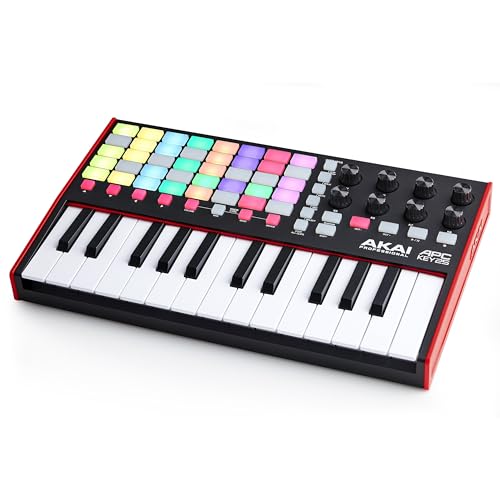 Akai Professional APC Key 25 MK2 - USB MIDI Keyboard Controller für Clip-Launching mit Ableton Live Lite, 25-Tasten, 40 RGB Pads und 8 Drehreglern von Akai