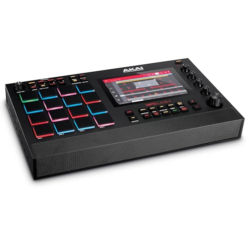 Akai Professional MPC Live 2 – Drum Machine/Sampler mit eingebauten Lautsprechern, Beat Pads, Synth Engines und Touchscreen, akkubetrieben von Akai