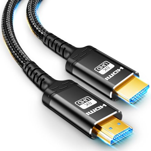 Akake 8K HDMI-Kabel, 3M Hochgeschwindigkeits-Geflechtkabel mit 48Gbps Kapazität bei 4K@120Hz, 8K@60Hz Videoauflösung und HDR-Unterstützung. von Akake