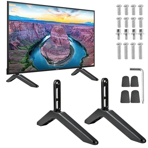 Akamino Universal-TV-Ständer, Upgrade-TV-Sockelfüße, TV-Basisbeine für die meisten 81,3 - 203,3 cm (32 - 80 Zoll) LCD-, LED-, Plasma-Flachbildschirme, Ersatz-TV-Ständerbeine für Vizio, Samsung, LG, von Akamino