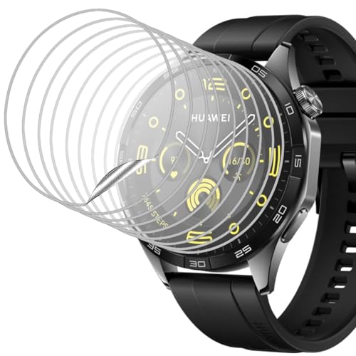 Akancy [10 Stk. TPU-Schutzfilm für Huawei Watch GT4 46mm, [High Definition], [Maximale Abdeckung], [Sensitive Touch], [Bubble Free] von Akancy