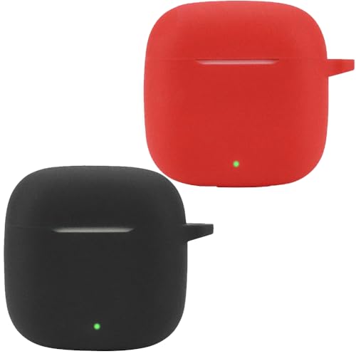Akancy kompatibel für Huawei FreeBuds SE 2 Kopfhörerhülle, [Unterstützt das kabellose Laden] [Stoßfeste Schutzhülle] Silikonschutzhülle für Kopfhörer (Black red) von Akancy