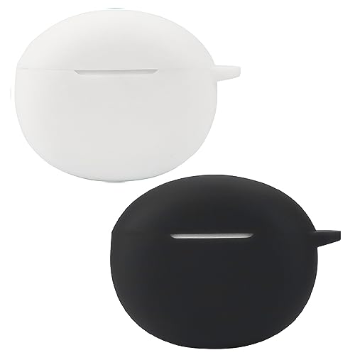Akancy kompatibel für Redmi Buds 4 Active Kopfhörerhülle, [Unterstützt das kabellose Laden] [Stoßfeste Schutzhülle] Silikonschutzhülle für Kopfhörer (Black White) von Akancy