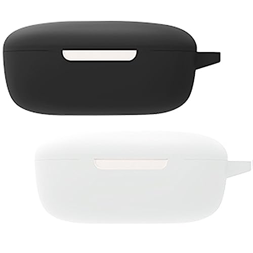 Akancy kompatibel für Redmi Buds 4 Lite Kopfhörerhülle, [Unterstützt das kabellose Laden] [Stoßfeste Schutzhülle] Silikonschutzhülle für Kopfhörer (Black White) von Skyvov