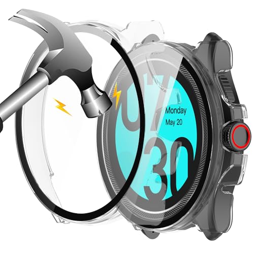 Akanry [2 Stücke Hardcase kompatibel mit icwatch Pro5 Enduro mit Schutzfolie, 9H Härte Hart PC gehärtetes Glas dünnes Case, 2Transparent Akanry [2 Stücke Hardcase kompatibel mit icwatch Pro5 Enduro mit Schutzfolie, 9H Härte Hart PC gehärtetes Glas dünnes Case, 2Transparent von Akanry