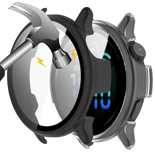 Akanry [2 Stücke Hardcase kompatibel mit vivoactive 6 mit Schutzfolie, 9H Härte Hart PC gehärtetes Glas dünnes Case, Schwarz +Transparent Akanry [2 Stücke Hardcase kompatibel mit vivoactive 6 mit Schutzfolie, 9H Härte Hart PC gehärtetes Glas dünnes Case, Schwarz +Transparent von Akanry