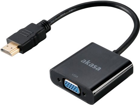 Akasa AK-CBHD15-20BK HDMI VGA Schwarz Kabelschnittstellen-/adapter (AK-CBHD15-20BK) von Akasa