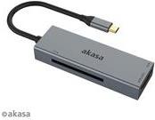 Akasa AK-CR-09BK - CF - MicroSD (TransFlash) - SD - SDHC - SDXC - Grau - 5000 Mbit/s - macOS - Windows XP/7/8/10 - Chrome OS - USB 2.0 Type-C - 100,5 mm (AK-CR-09BK) von Akasa