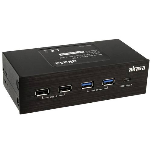 Akasa AK-HC-11BK USB-C® (USB 3.2 Gen 2) Fronteinschub Schwarz von Akasa