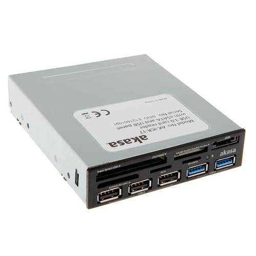 Akasa AK-ICR-16 Einbau-Speicherkartenleser USB 2.0, USB 3.0 Silber von Akasa