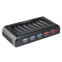 Akasa Connect 7 EX - Hub - 7 x SuperSpeed USB 3.0 - Desktop von Akasa