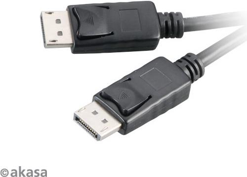 Akasa - DisplayPort-Kabel - DisplayPort (M) bis DisplayPort (M) - 2,0m - eingerastet - Schwarz (AK-CBDP01-20BK) von Akasa