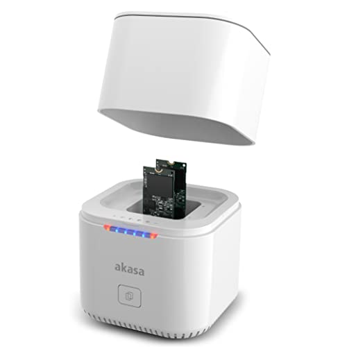 Akasa DuoDock MX M.2 SSD-Gehäuse USB-C® (USB 3.2 Gen 2) 10 GBit/s M.2 PCIe NVMe 2242, 2260, 2280 AK-DK09U3-WHCMV2 von Akasa