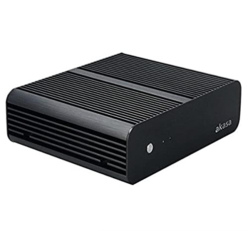 Akasa Euler ITX-Tower PC-Gehäuse (ITX-Tower, PC, Aluminium, Mini-ITX, Schwarz, 228 mm) von Akasa