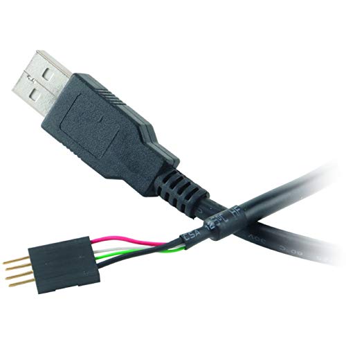 Akasa Extern-auf-Intern USB-Adapter | Externer USB-Typ-A-Stecker auf internen 4-poligen Motherboard-Stecker | Kompatibel mit USB 2.0 und 1.1 | 40cm | Schwarz | EXUSBIE-40 von Akasa