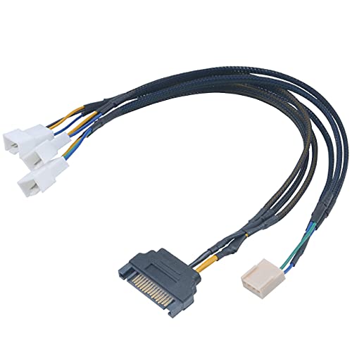 Akasa FLEXA FP3S | 1 bis 3 Wege | 4-poliges PWM-Lüfterverteilerkabel | Unterstützt 3 PWM-Lüfter von einem einzigen Motherboard-PWM-Header | Schwarzes geflochtenes Kabel | 30cm Akasa FLEXA FP3S | 1 bis 3 Wege | 4-poliges PWM-Lüfterverteilerkabel | Unterstützt 3 PWM-Lüfter von einem einzigen Motherboard-PWM-Header | Schwarzes geflochtenes Kabel | 30cm von Akasa