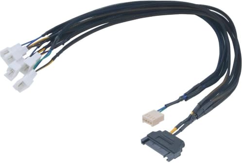 Akasa FLEXA FP5S | 1 bis 5 Wege | 4-Pin-PWM-Lüfter-Splitterkabel | Unterstützt 5 PWM-Lüfter von einem einzigen Motherboard-PWM-Anschluss | Mit 15-Pin-SATA PSU-Anschluss | 45cm | Schwarzes geflochtenes Kabel | AK-CBFA07-45 Akasa FLEXA FP5S | 1 bis 5 Wege | 4-Pin-PWM-Lüfter-Splitterkabel | Unterstützt 5 PWM-Lüfter von einem einzigen Motherboard-PWM-Anschluss | Mit 15-Pin-SATA PSU-Anschluss | 45cm | Schwarzes geflochtenes Kabel | AK-CBFA07-45 von Akasa