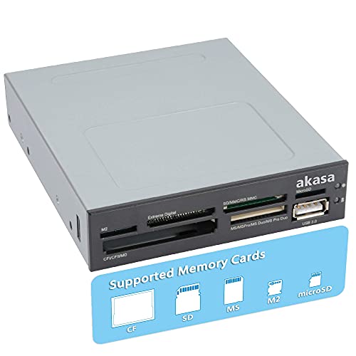 Akasa Internes Speicherkartenlesegerät | 6-Port Speicherkartenlesegerät | MicroSD | M2 | CF | SDHC | USB-A 2.0 | 3.5” Steckplatz | AK-ICR-07 Akasa Internes Speicherkartenlesegerät | 6-Port Speicherkartenlesegerät | MicroSD | M2 | CF | SDHC | USB-A 2.0 | 3.5” Steckplatz | AK-ICR-07 von Akasa