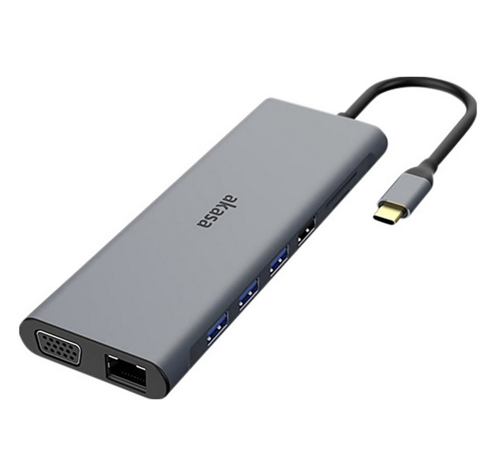 Akasa Laptop-Dockingstation Akasa USB-C® Dockingstation USB Type-C 14-In-1 Dock Passend für Marke von Akasa