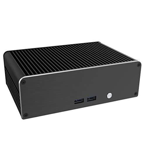 Akasa Newton CTN, Aluminium Lüfterloses Gehäuse für Intel 11th NUC Core™ i3 (Tiger Canyon), Kompaktes 1,06L, Unterstützt eine M.2 SSD und VESA Montage, A-NUC75-M1B von Akasa