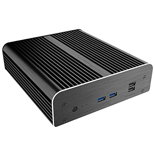 Akasa Newton S7D | Entwickelt für Intel 7th Gen NUC (Dawson Canyon) | PC-Aluminium-Gehäuse | Lüfterlose CPU-Kühlung | Unterstützt 2,5" SSD HDD und VESA-Montage | A-NUC38-M1B von Akasa