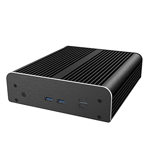 Akasa Newton TN, Lüfterlose Gehäuse, PC Aluminiumgehäuse, Entwickelt für Intel NUC 12th & 11th Gen (Wall Street Canyon & Tiger Canyon), schwarz, A-NUC63-M1B von Akasa