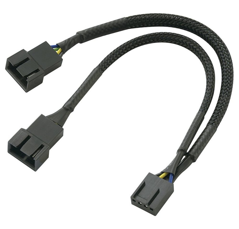 Akasa PC-Lüfter Y-Kabel [1x PC-Lüfter Stecker 3pol. - 1x PC-Lüfter Buchse 4p Computer-Kabel, (0.15 cm) von Akasa