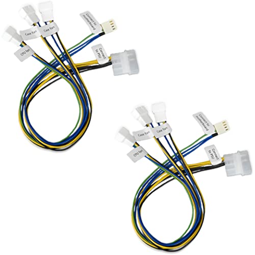 Akasa PWM-Splitter – Smart-Lüfterkabel | unterstützt 3 PWM-Lüfter von einem einzigen Motherboard-Header | 2 Stück | AK-CB002-KT02 Akasa PWM-Splitter – Smart-Lüfterkabel | unterstützt 3 PWM-Lüfter von einem einzigen Motherboard-Header | 2 Stück | AK-CB002-KT02 von Akasa