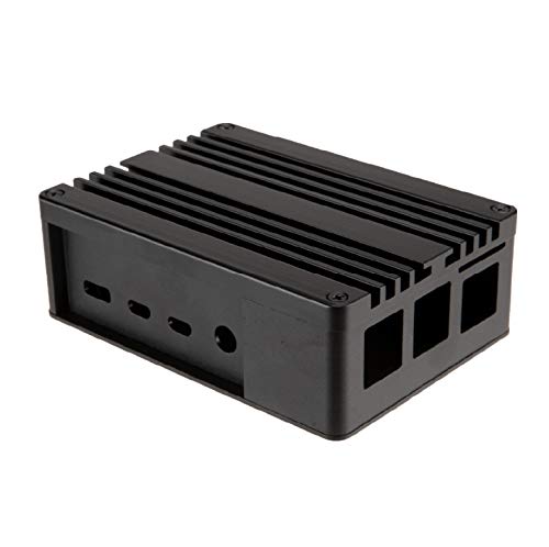 Akasa Pi-4 Raspberry Pi 4 Case, Fanless Passive Cooling, Pure Aluminum Heatsink for Raspberry Pi 4 Model B, Concealed SD Card Slot, Black, A-RA08-M1B von Akasa