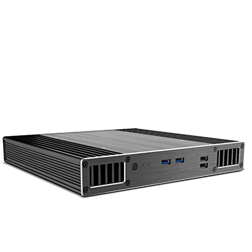 Akasa Plato TN, Low Profile PC Aluminium Gehäuse, Entwickelt für Intel® NUC der 11. Generation (Tiger Canyon), Lüfterlose CPU Kühlung, Unterstützt 2,5" SATA HDD/SSD und VESA-Montage, A-NUC65-M1B von Akasa