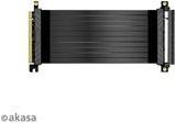 Akasa RISER BLACK X2 - Premium PCIe 3.0 x 16 Riser cable,20CM 180° PCIe 3.0 x16 Female 180° PCIe 3.0 x16 Male (AK-CBPE01-20B) von Akasa