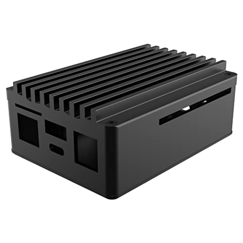 Akasa Skyline Pro, Premium Fanless Aluminium Case for Asus Tinker Board 2 & 2S, Aluminium Core and Thermal Pad Included, Silent Single Board Computer Chassis, A-RA11-M3B von Akasa