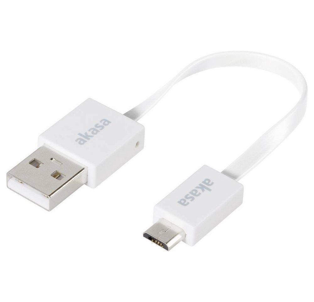 Akasa Slim USB 2 Micro Daten-/Ladekabel 15 cm USB-Kabel, (15.00 cm), hochflexibel, vergoldete Steckkontakte, UL-zertifiziert von Akasa