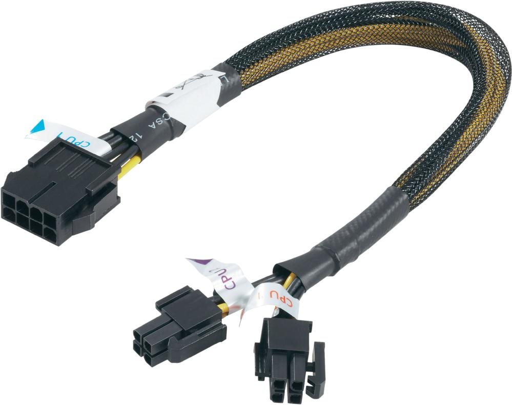 Akasa Strom Verlängerungskabel [1x PCIe-Stecker 8pol. - 2x PCIe-Stecker 4pol.] 0.30 m Gelb-Schwarz Akasa von Akasa