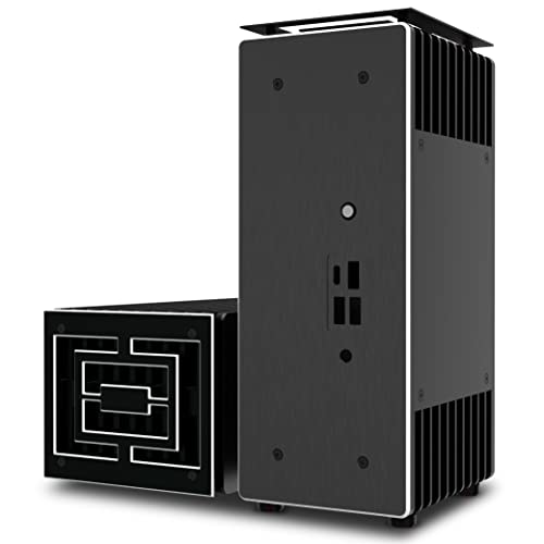 Akasa Turing ABX, Lüfterloses Gehäuse, Design für Gigabyte 4000U Serie BRIX Mini-PC bis zu AMD Ryzen™ 7, Interner M.2 SSD Kühlkörper, Vertikale oder horizontale Platzierung, schwarz, A-NUC76-M1B von Akasa